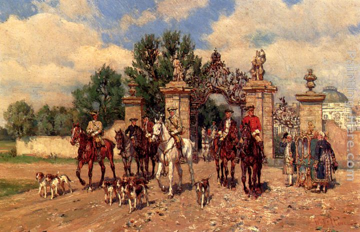 The Departure painting - Wilhelm Velten The Departure art painting